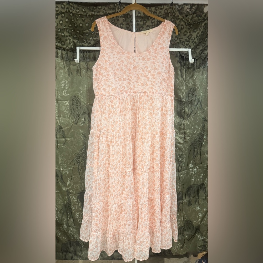 Kindred Bravely Peach Floral Nursing Dress